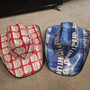 Budweiser and Bud Light Cowboy Hats - Red and Blue